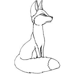 狐狸 (动物)着色页 #14997 可打印和着色