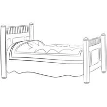 床 (物品)着色页 #167824 可打印和着色