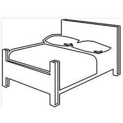 床 (物品)着色页 #167825 可打印和着色