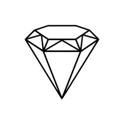 钻石 (物品)着色页 #202839 可打印和着色