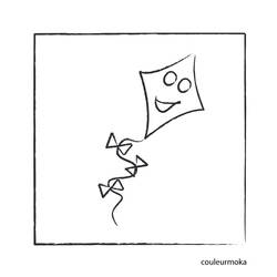 风筝 (物品)着色页 #168347 可打印和着色