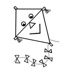 风筝 (物品)着色页 #207253 可打印和着色