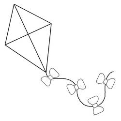 风筝 (物品)着色页 #207263 可打印和着色