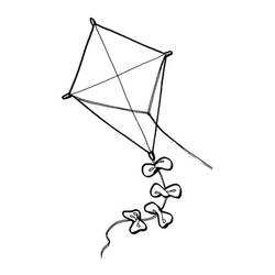 风筝 (物品)着色页 #207272 可打印和着色