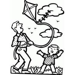 风筝 (物品)着色页 #207280 可打印和着色