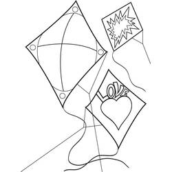 风筝 (物品)着色页 #207283 可打印和着色