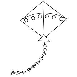 风筝 (物品)着色页 #207290 可打印和着色