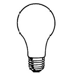 灯泡 (物品)着色页 #119367 可打印和着色