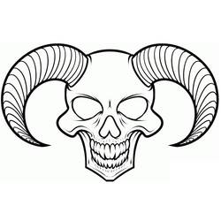 头骨 (物品)着色页 #204926 可打印和着色