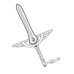 剑 (物品)着色页 #187197 可打印和着色