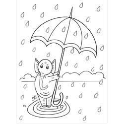 雨伞 (物品)着色页 #172723 可打印和着色