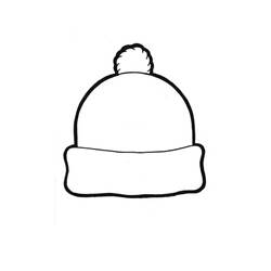 冬帽 (物品)着色页 #191294 可打印和着色