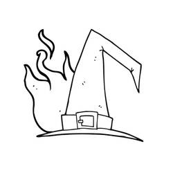 女巫帽 (物品)着色页 #203999 可打印和着色