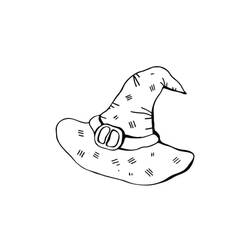 女巫帽 (物品)着色页 #204003 可打印和着色